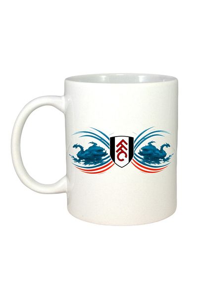 INOVATIX Personalised White Mug, Fulham Fc England, White Handle and Interior, ®. 330ml