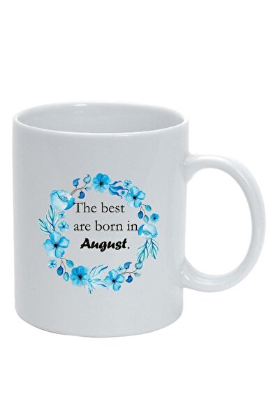 INOVATIX Cana alba personalizata, Flori, The best are born in..., alb, D1069,...