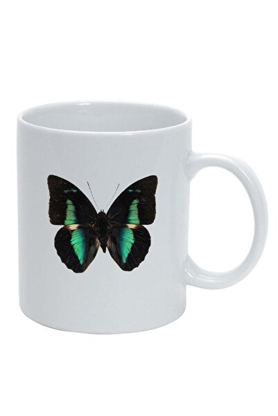 INOVATIX Personalized white mug, Butterfly, white, D205, INOVATIX®. 330 ml