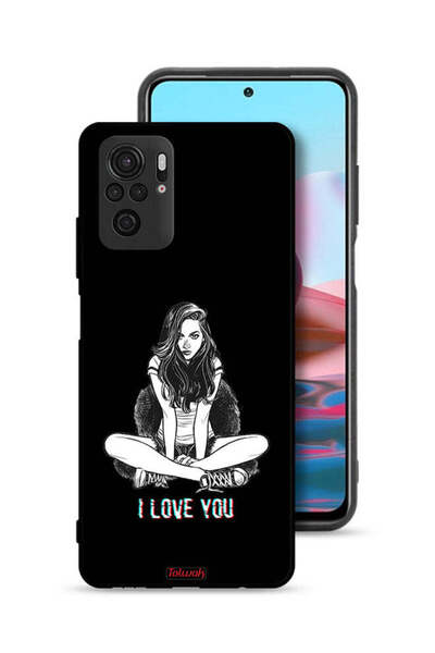 Tolwak غطاء حماية لهاتف Xiaomi Poco M5s - رسمة "أحبك"