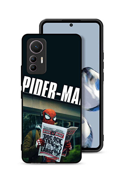 Tolwak غطاء حماية لهاتف شاومي 12 لايت بتصميم سبايدرمان يقرأ صحيفة