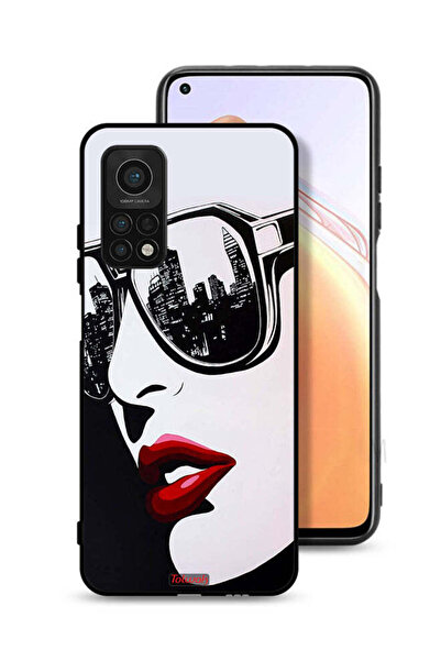 Tolwak غطاء حماية لهاتف شاومي مي 10T 5G، وجه فتاة، فن تجريدي