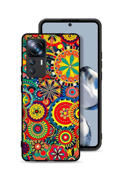 Tolwak غطاء حماية لهاتف شاومي 12T Pro بنمط ماندالا ملون
