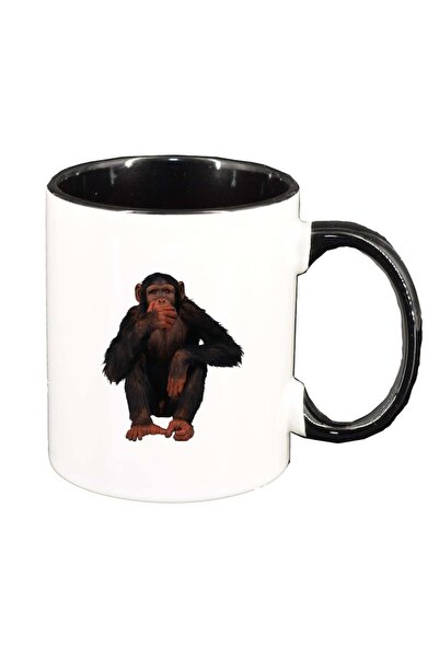 INOVATIX Cana alba personalizata, Maimuta, interior negru, D202, INOVATIX®. 3...