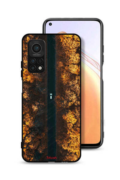 Tolwak غطاء حماية لهاتف Xiaomi Mi 10T 5G بطبعة طريق في أشجار الخريف