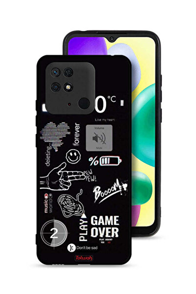 Tolwak Xiaomi Redmi 10C Protective Case Cover Game Over Pew Pew