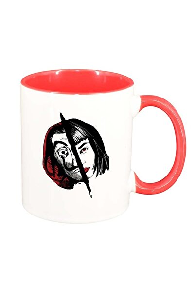 INOVATIX Cana alba personalizata, La Casa De Papel, interior rosu, D1303, INO...