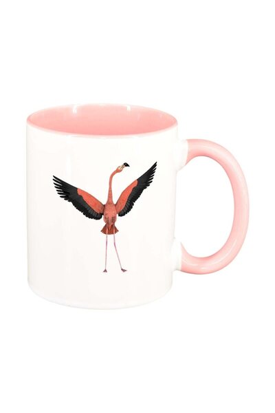 INOVATIX Εξατομικευμένη λευκή κούπα, Pelican, ροζ εσωτερικό, D420, INOVATIX®....