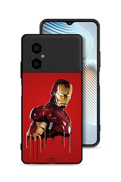 Tolwak غطاء حماية لهاتف Xiaomi Poco M4 5G برسومات الرجل الحديدي