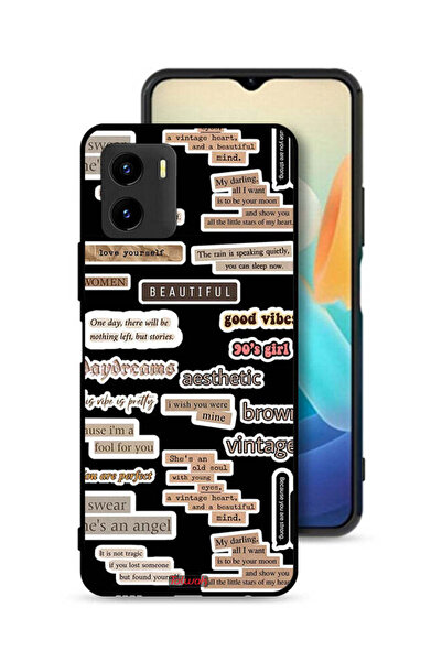 Tolwak Vivo Y15s Protective Case Cover Beautiful Quotes Stickers