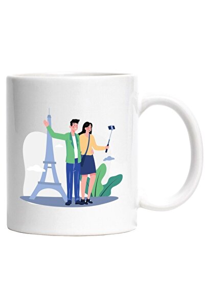 INOVATIX Cana alba personalizata, Franta, Turism, Turnul Eiffel, Telefon, INOVATIX®. 330ml