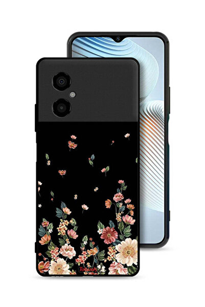 Tolwak غطاء حماية لهاتف Xiaomi Poco M4 5G مزين بزهور صغيرة في الأسفل
