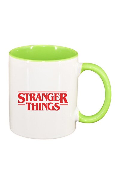 INOVATIX Cana alba personalizata, Stranger Things, interior verde deschis, D1295, INOVATIX®. 330ml