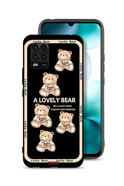 Tolwak غطاء حماية لهاتف شاومي مي 10 لايت 5G، دب جميل