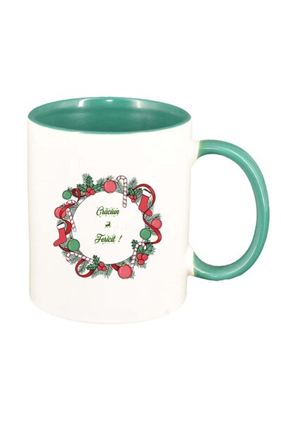 INOVATIX Cana alba personalizata, Craciun Fericit / Merry Christmas, interior...