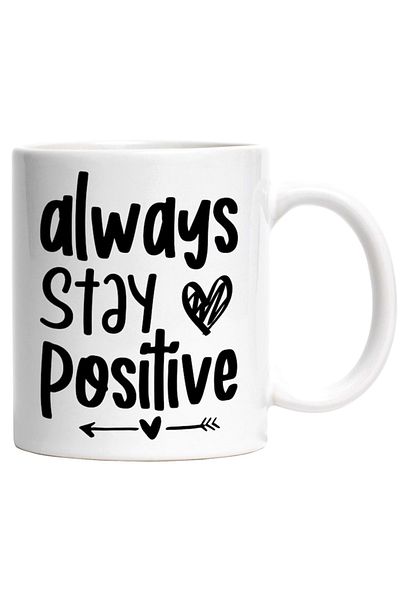 INOVATIX Personalized white mug, Always stay positive, INOVATIX®. 330ml