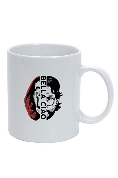 INOVATIX Cana alba personalizata, La Casa De Papel, alb, D1302, INOVATIX®. 330ml