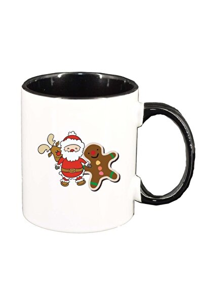 INOVATIX Персонализирана бяла чаша, Весела Коледа, черен интериор, D1540, INO...