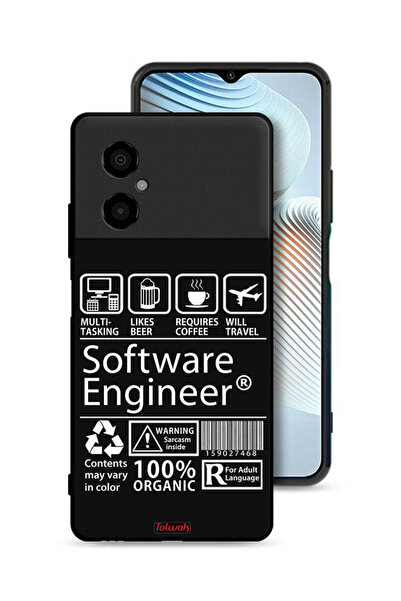 Tolwak غطاء حماية لهاتف Xiaomi Poco M4 5G، ملصق مهندس برمجيات