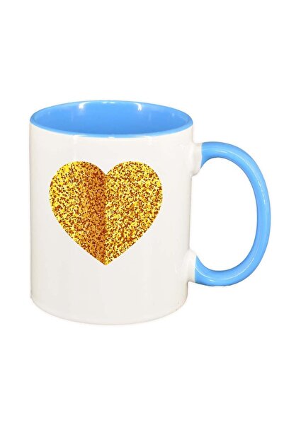 INOVATIX Cana alba personalizata, Love, interior albastru, D384, INOVATIX®. 3...