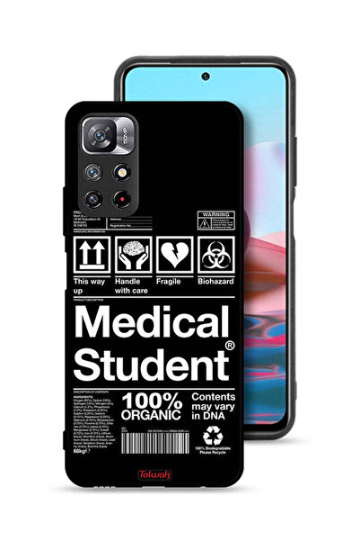 Tolwak غطاء حماية لهاتف شاومي ريدمي نوت 11 4G، ملصق طالب الطب