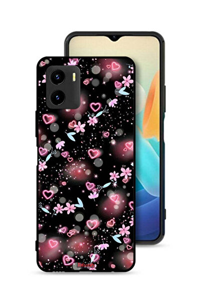 Tolwak غطاء حماية لهاتف Vivo Y15s بنقشة قلوب وأزهار صغيرة