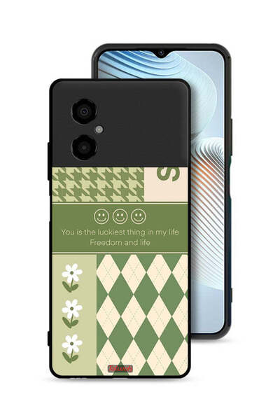 Tolwak غطاء حماية لهاتف Xiaomi Poco M4 5G الابتسامة هي أسعد شيء في حياتي