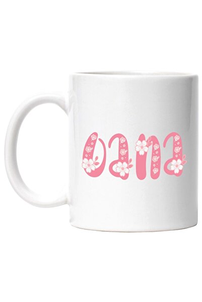 INOVATIX Cana alba personalizata, Numele Oana, Flori, Colorat, Roz, Dragut, I...