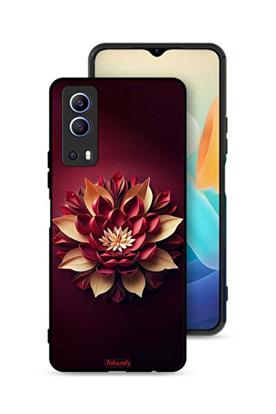 Tolwak غطاء حماية لهاتف Vivo Y72 5G بتصميم تجريدي زهري