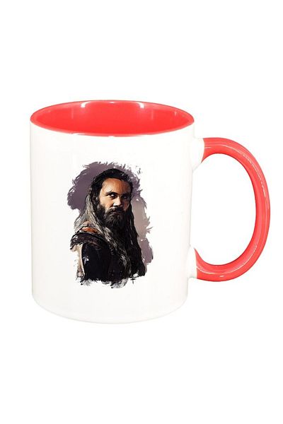 INOVATIX Personalized white mug, Vikings, red interior, D1436, INOVATIX®. 330ml