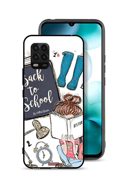 Tolwak غطاء حماية لهاتف شاومي مي 10 لايت 5G، فتاة العودة إلى المدرسة تقرأ الت...