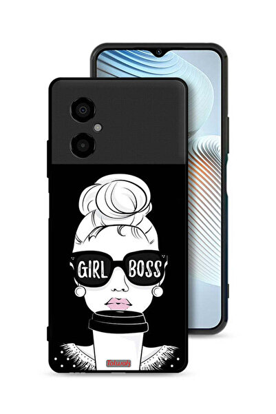 Tolwak Xiaomi Poco M4 5G Protective Case Cover Girl Boss