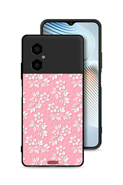 Tolwak Xiaomi Poco M4 5G Protective Case Cover Flowers Background Pattern