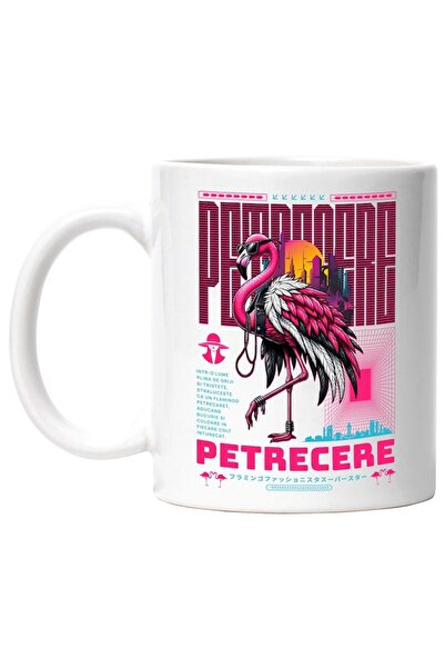 INOVATIX Εξατομικευμένη λευκή κούπα, Famingo at Party, Fashion and Fun, INOVA...