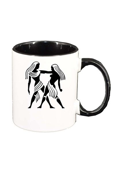 INOVATIX Personalized white mug, Zodiac sign, black interior, D152, INOVATIX®. 330ml