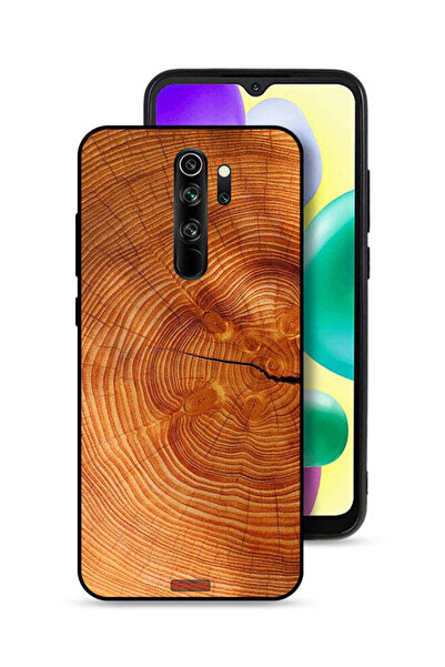 Tolwak Xiaomi Redmi Note 8 Pro Protective Case Cover Crack Wood