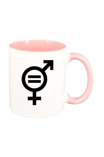 INOVATIX Cana alba personalizata, Gender Sign, interior roz, D989, INOVATIX®. 330ml