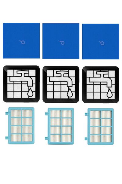 Marketto مجموعة مكونة من 3 فلاتر Hepa للمكنسة الكهربائية المتوافقة مع Philips...