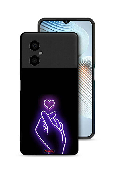 Tolwak Xiaomi Poco M4 5G Protective Case Cover Snap Small Heart