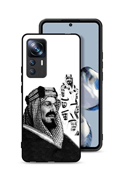Tolwak غطاء حماية لهاتف شاومي 12T برو، ملصق فني أبيض وأسود لملوك المملكة العر...