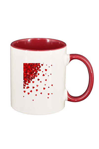 INOVATIX Εξατομικευμένη λευκή κούπα, όμορφη, κόκκινο εσωτερικό, D277, INOVATI...