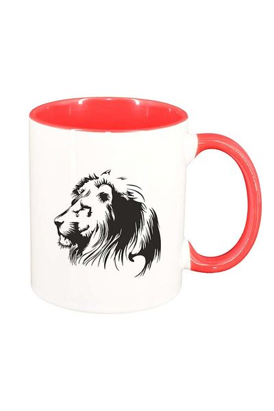 INOVATIX Personalized white mug, Zodiac sign, red interior, D154, INOVATIX®. 330ml