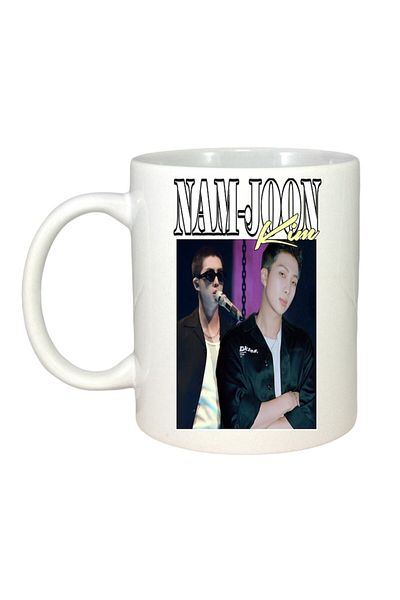 INOVATIX Personalized White Mug, Nam-joon Band, White Handle and Interior, ®. 330ml