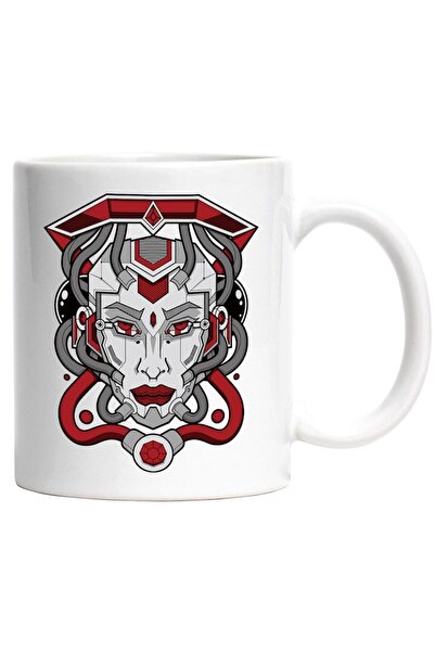 INOVATIX Cana alba personalizata, Android, Portret, Cibernetic, SF, INOVATIX®...