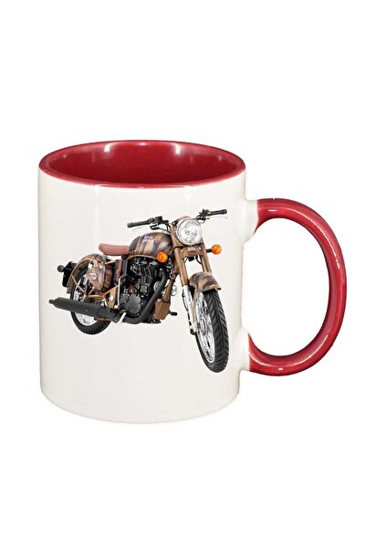 INOVATIX Εξατομικευμένη λευκή κούπα, Old School, κόκκινο εσωτερικό, D18, INOV...