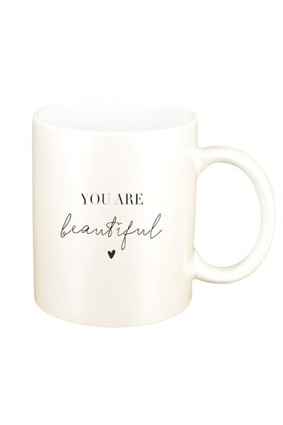 INOVATIX Cana alba personalizata, mesaj You are beautiful, D1421, INOVATIX®. ...
