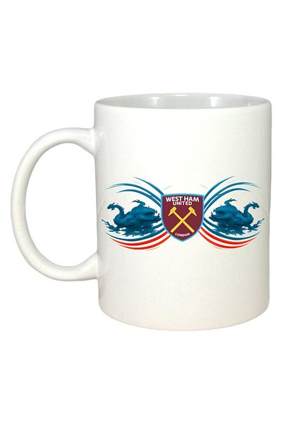 INOVATIX Personalised White Mug, West Ham United Fc England, White Handle and Interior, ®. 330ml