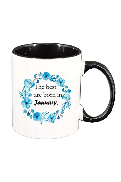 INOVATIX Персонализирана бяла чаша, Цветя, Най-добрите се раждат в..., черен ...