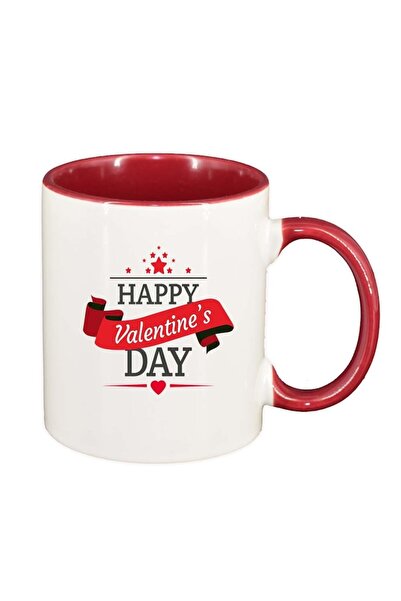 INOVATIX Cana alba personalizata, Love, interior rosu, D341, INOVATIX®. 330ml