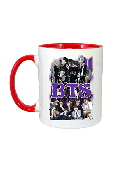 INOVATIX Cana Alba Personalizata, Formatia/trupa Bts 8, Maner Si Interior Ros...